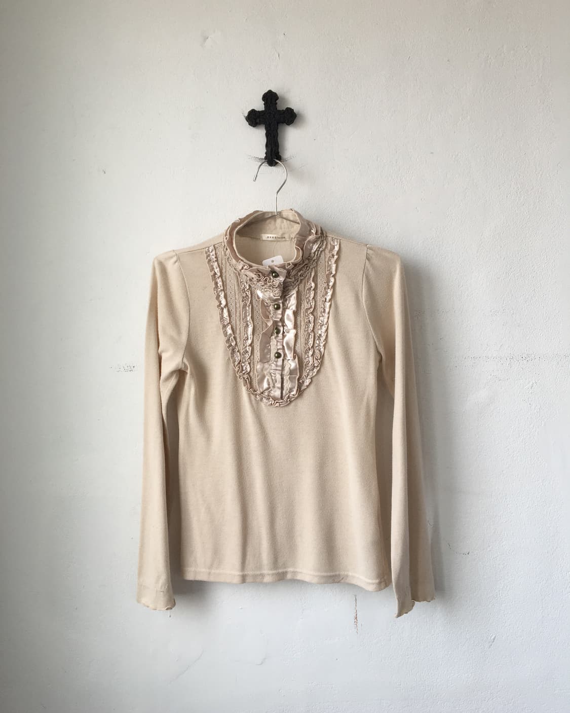 Axes femme frill high neck sleeve 상품이미지2