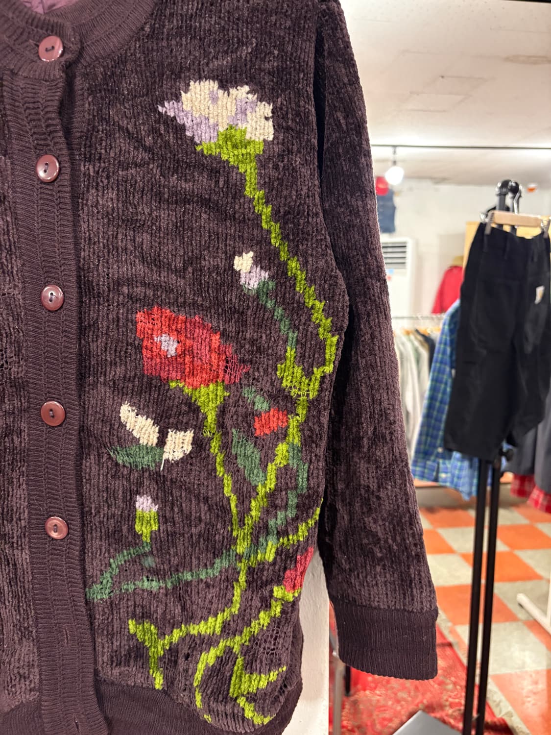꽃무늬 니트가디건 상품이미지4