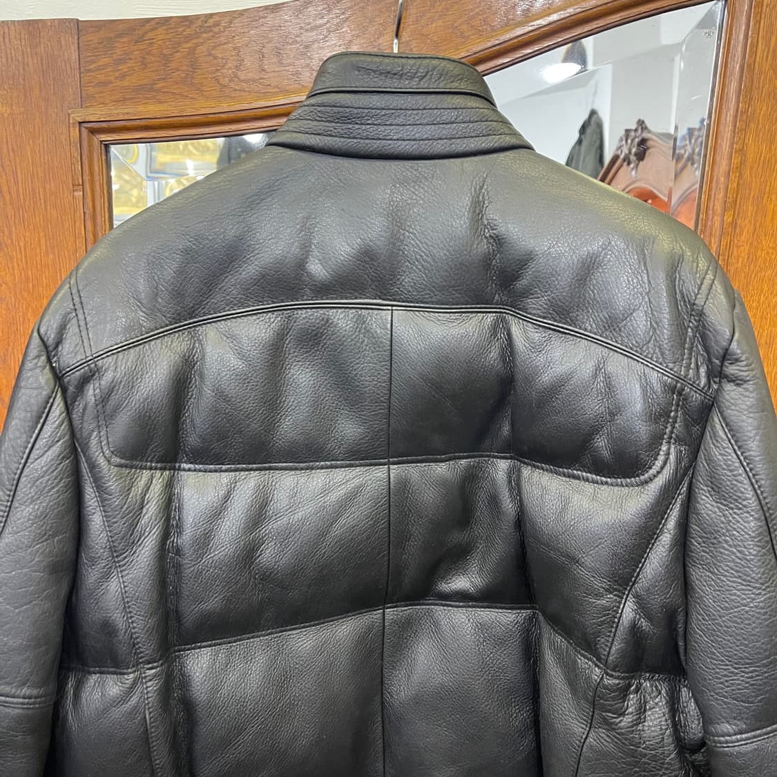 Vintage leather puffer jacket 상품이미지10