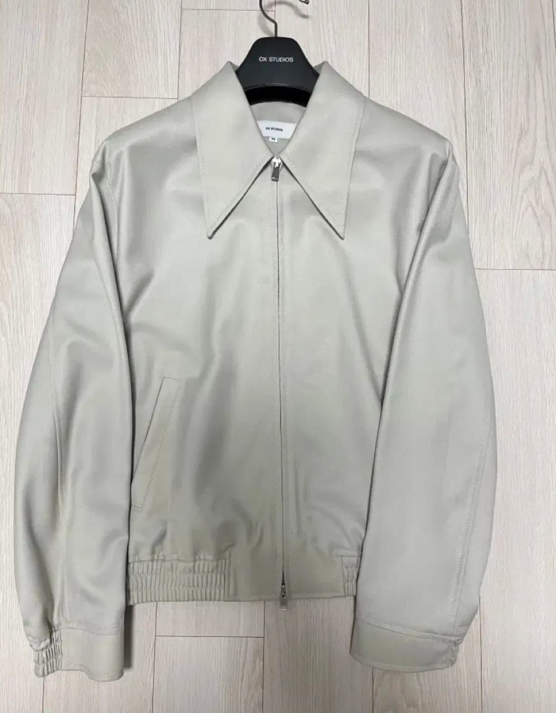 44) 오엑스스튜디오 빅카라 울 블루종 [민트 그레이] 상품이미지1