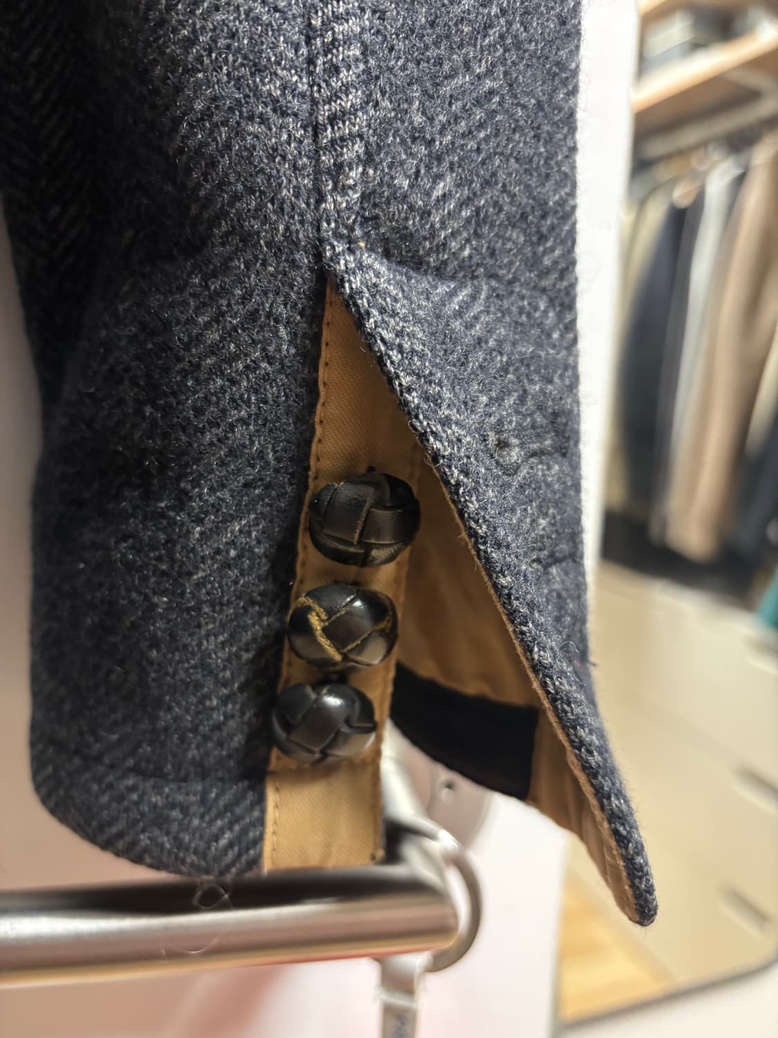 [M] 폴로 랄프로렌 울 헤링본 코트 차콜 상품이미지5