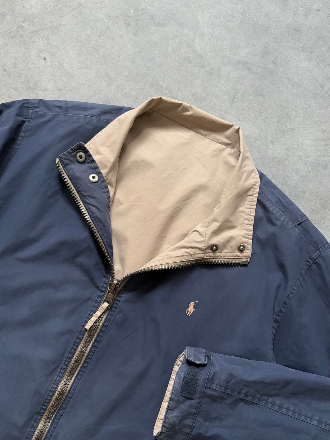 Polo 폴로 랄프로렌 리버시블 베이지/네이비 코튼 자켓  상품이미지3