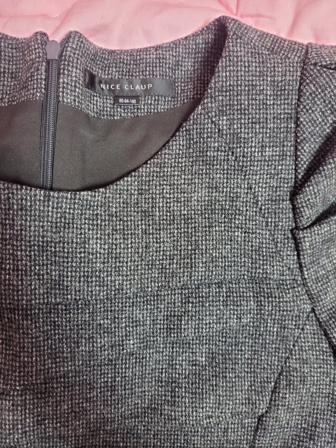 급처상태좋음!나이스클랍 어깨볼륨 자카드모직정장원피스 레니본st오즈세컨st 상품이미지2