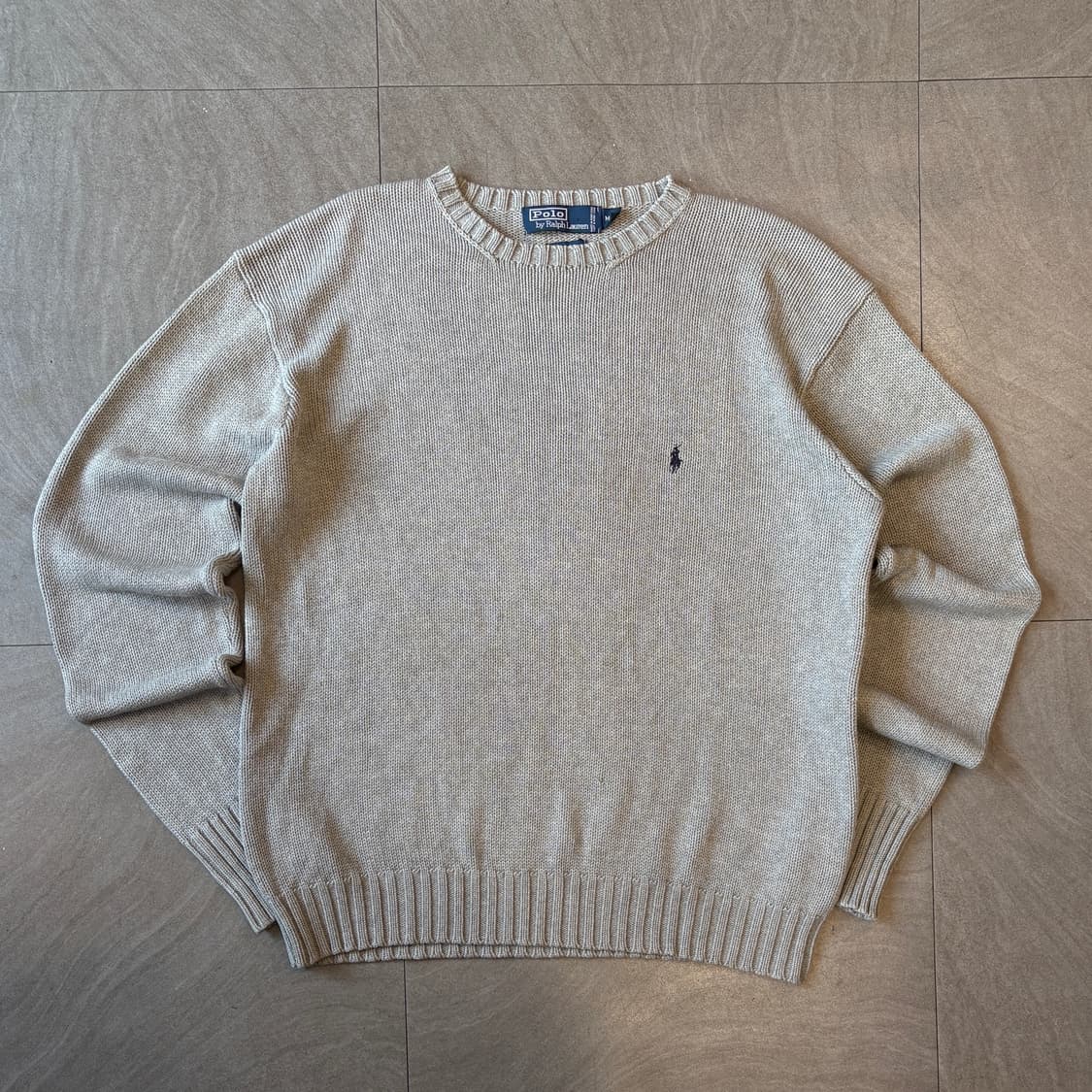 폴로 정품 그레이 해비 코튼 니트  상품이미지1