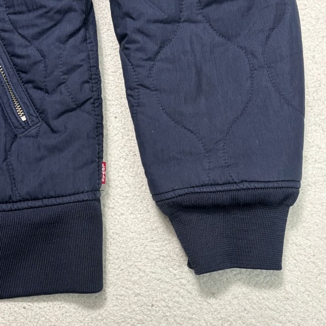 LEVIS 퀄팅 봄버 자켓 네이비 M 상품이미지3