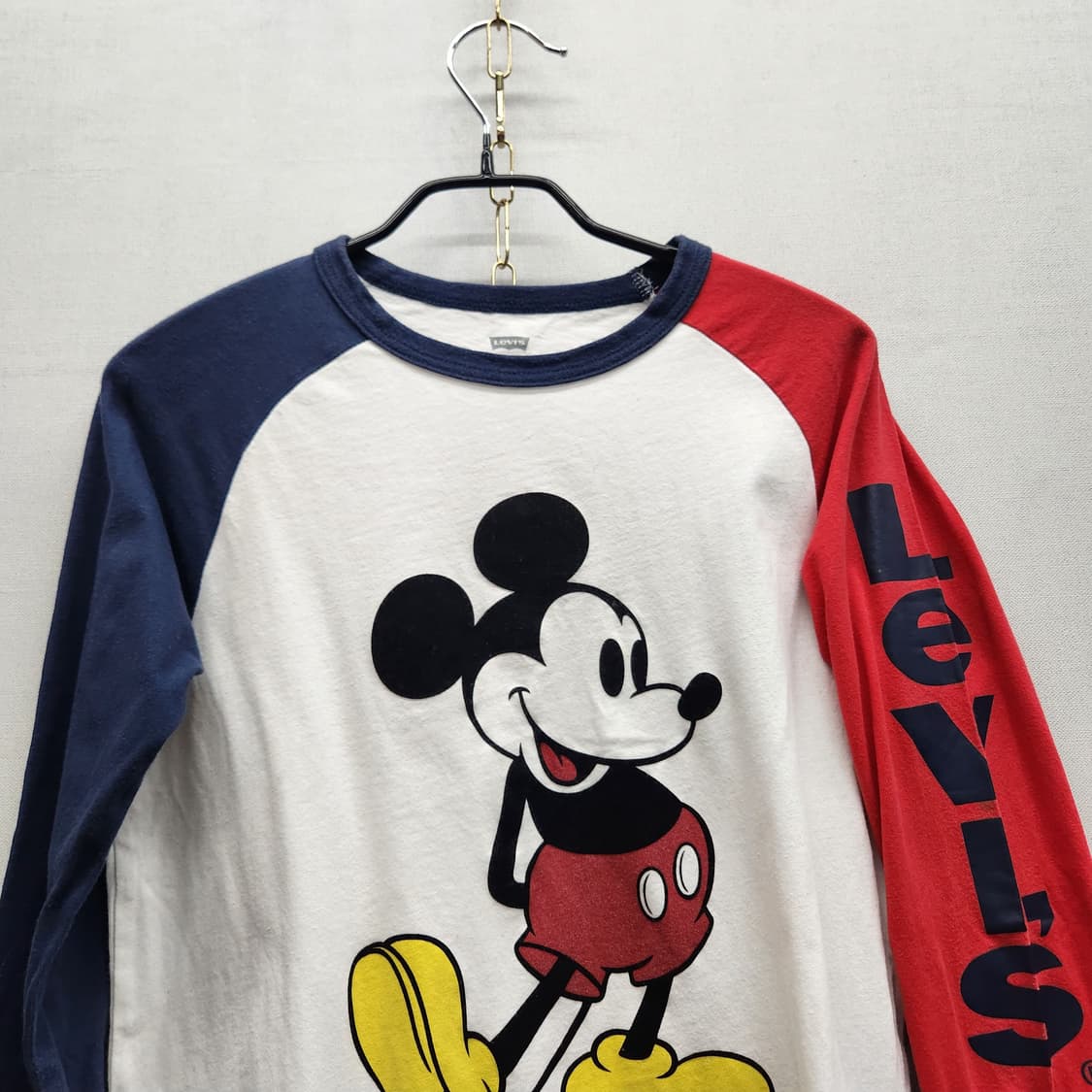리바이스x디즈니 미키마우스 프린팅 배색 롱슬리브S 상품이미지2