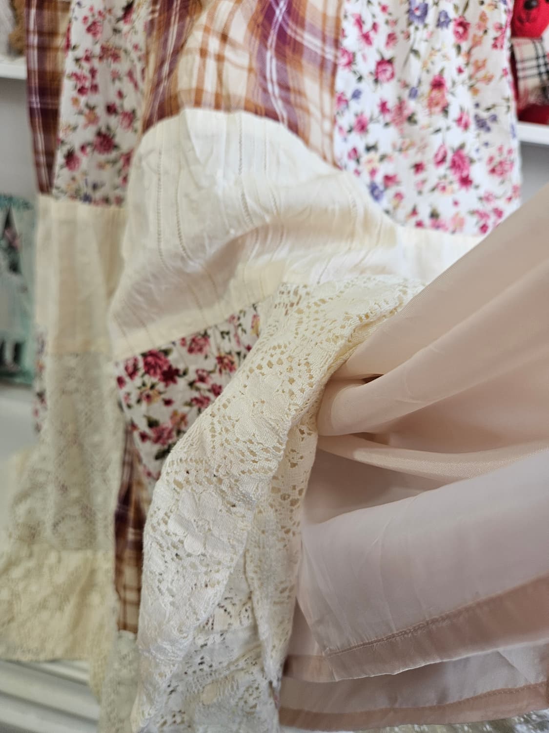 패치워크 레이스 원피스 상품이미지9