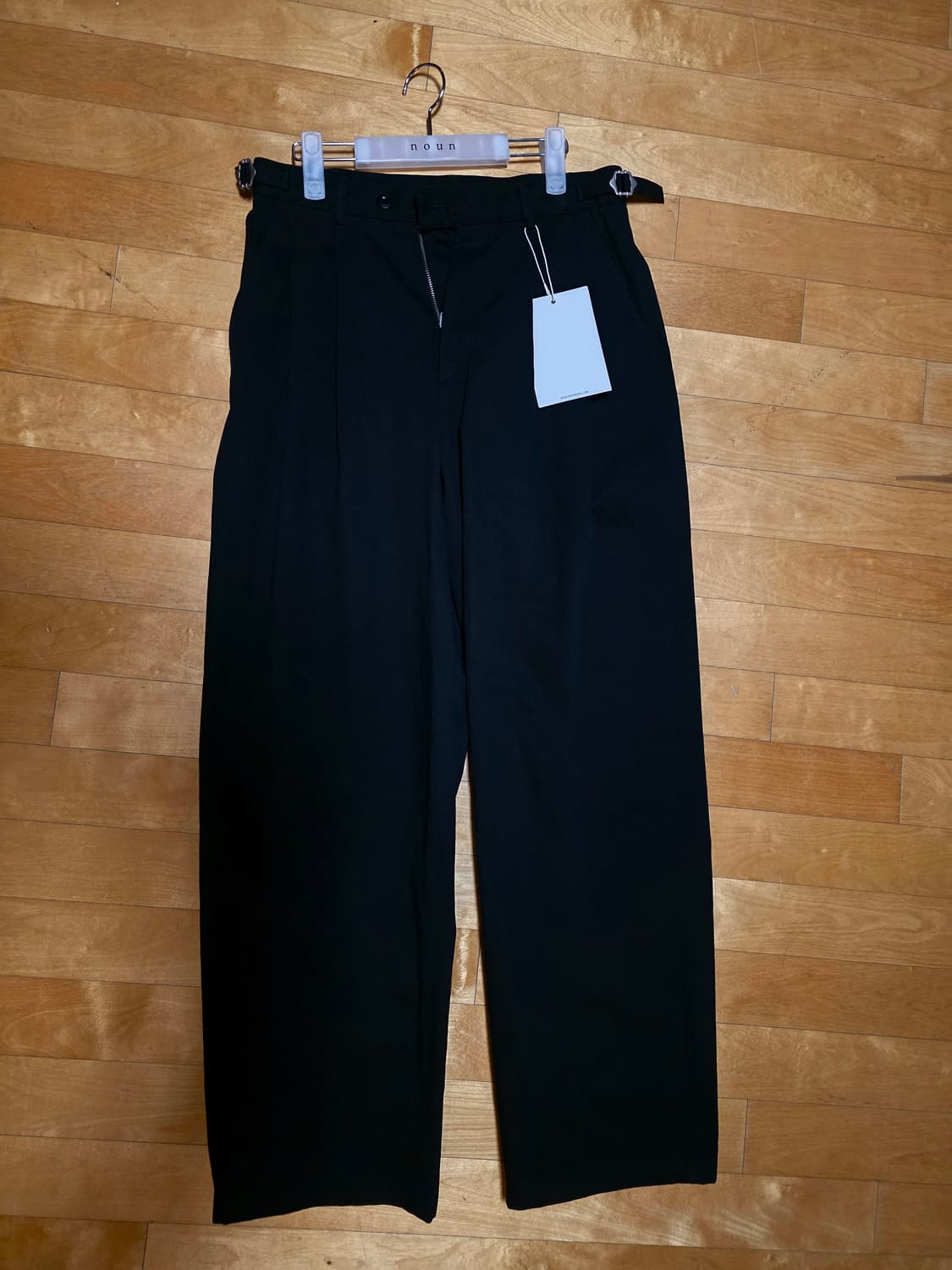 [택미제거 새상품] 노운 와이드 치노 팬츠 블랙 0사이즈 상품이미지2