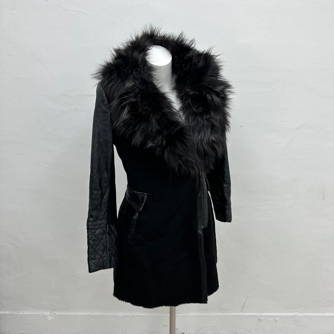 Fox fur sheepskin leather jacket  상품이미지3