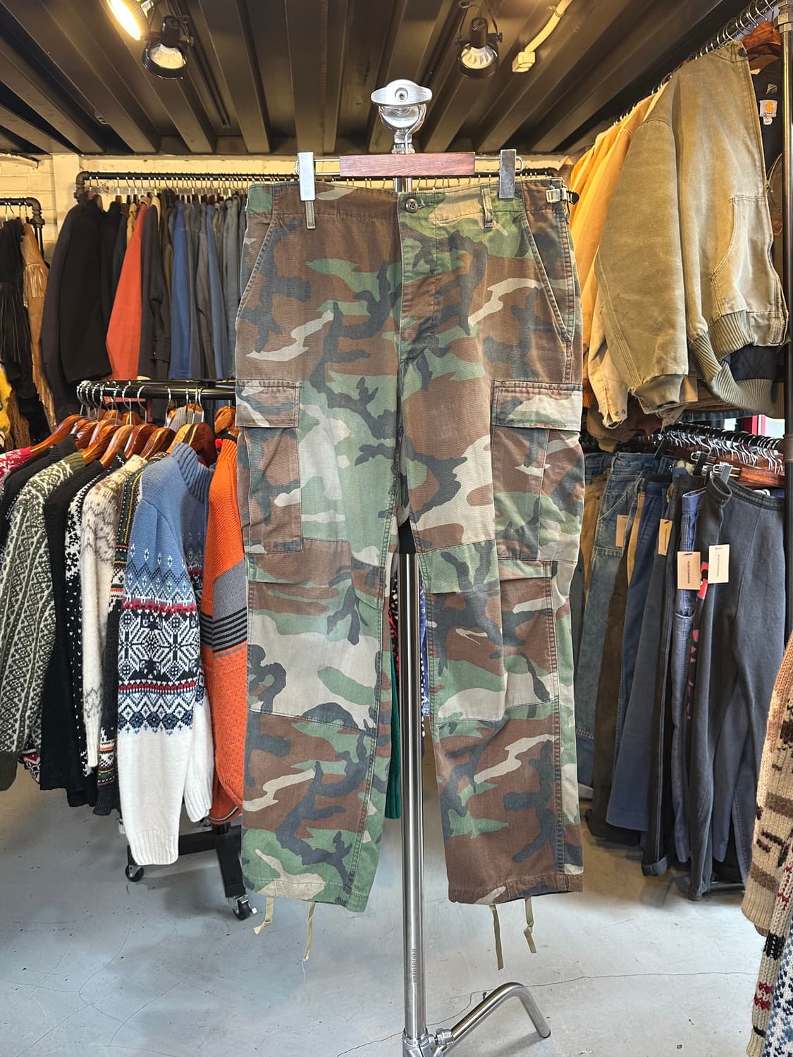 80s Us Army 미군 우드랜드 카모 BDU 팬츠 상품이미지1