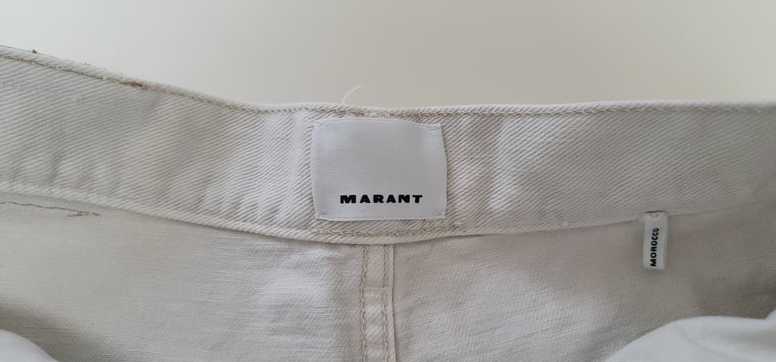 25fw 이자벨마랑 크림 데님워싱 와이드 팬츠 상품이미지5