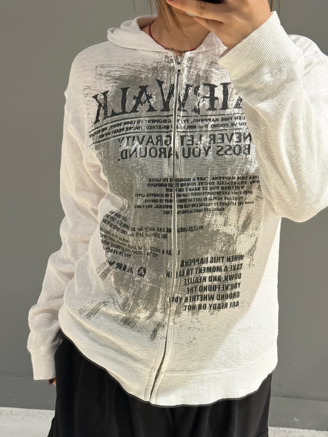 Airwalk grunge printing hood zip-up 상품이미지4