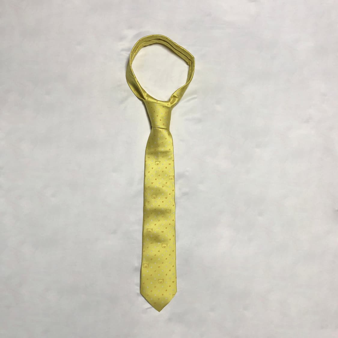 리락쿠마 도트 실크 넥타이 옐로우 상품이미지3