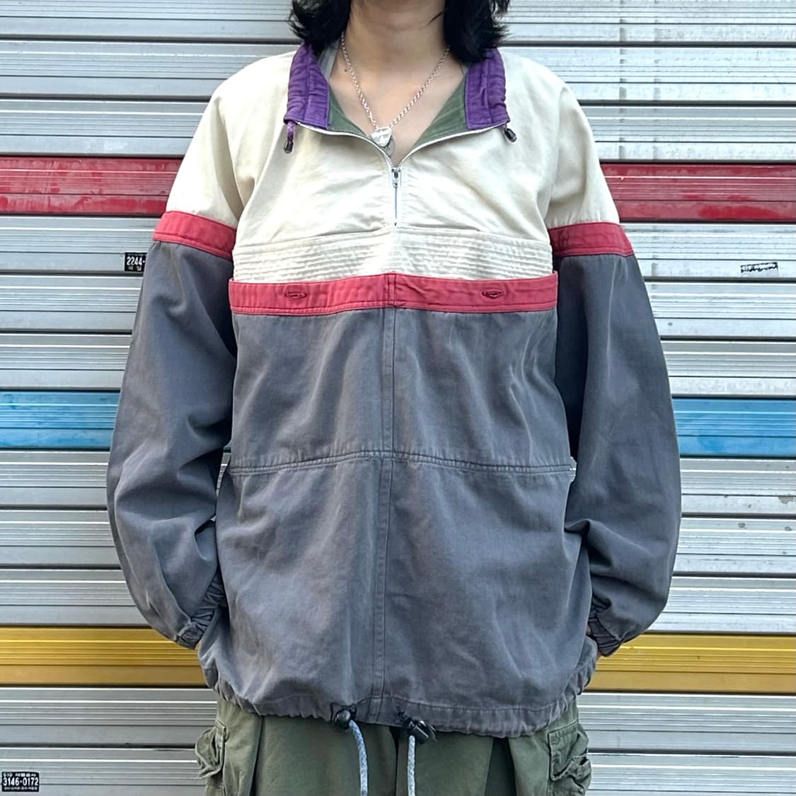 90s MAD RaGS 올드스쿨 빅로고 보헤미안 아노락 자켓 L 상품이미지7