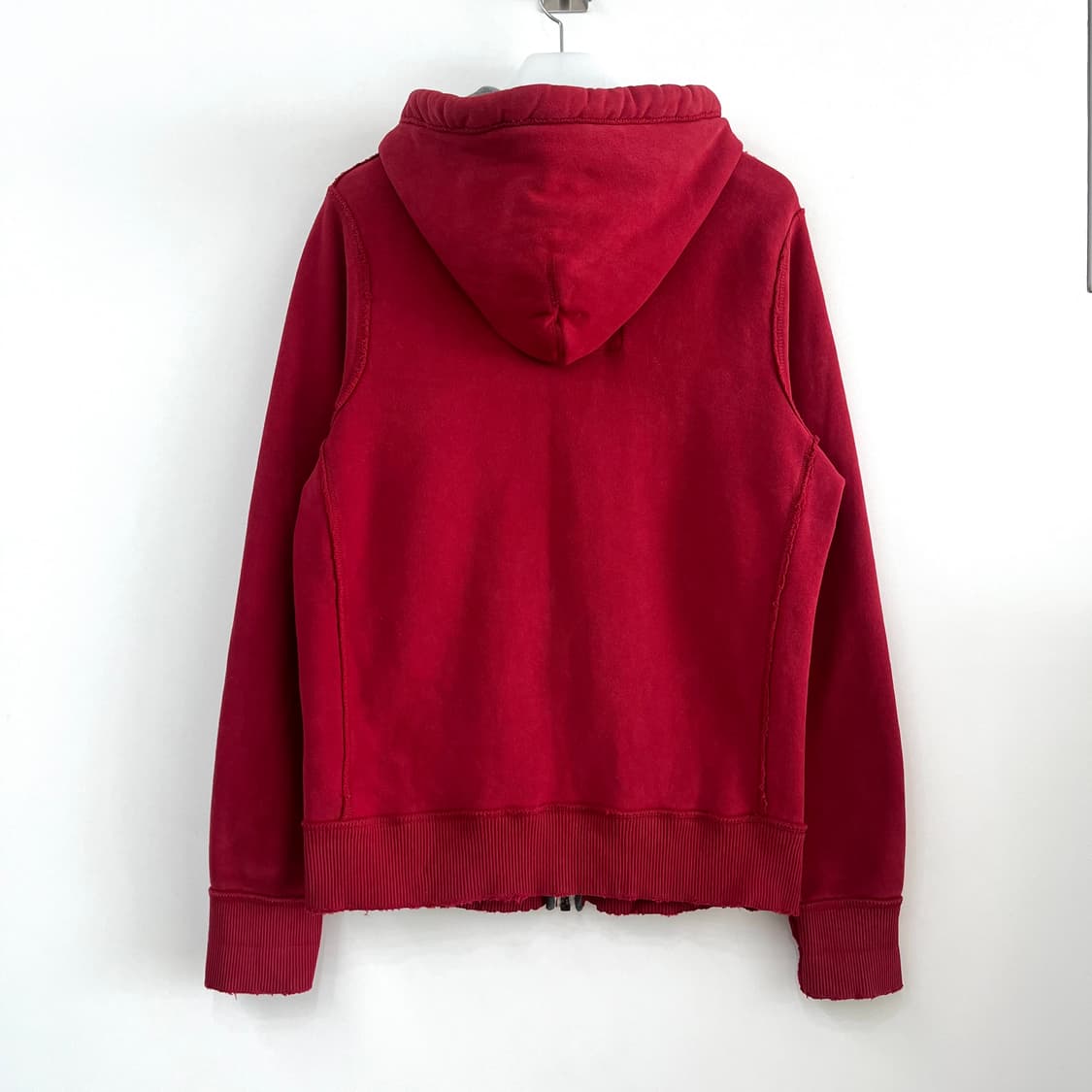 아베크롬비 양홍원 자수로고 버건디 후드집업 상품이미지3