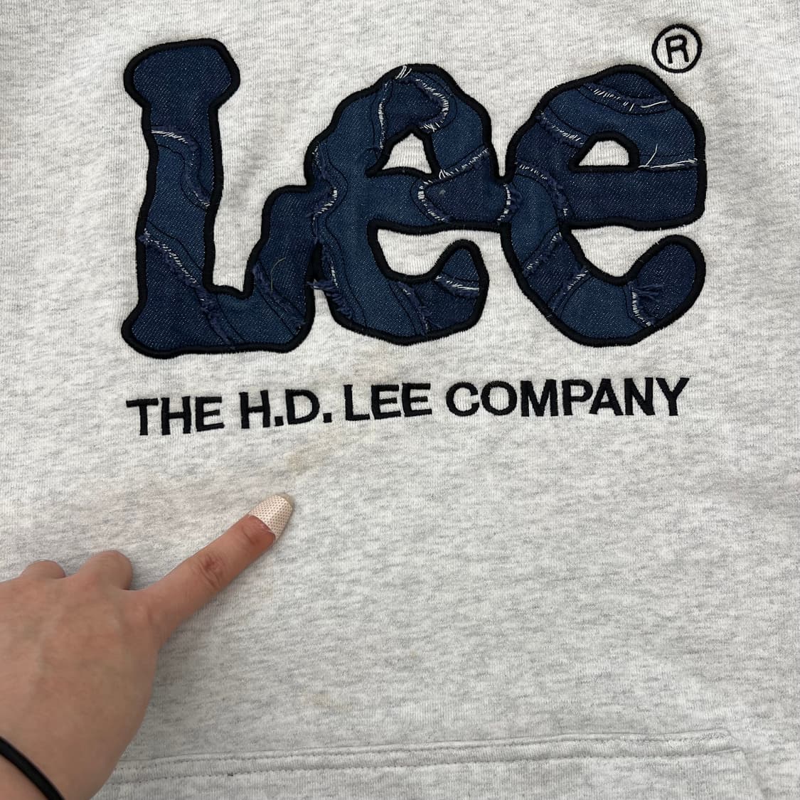 리 로고 자수 후드티 r2642 상품이미지5