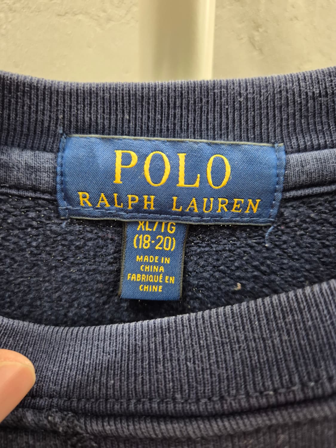 폴로 랄프로렌 네이비 맨투맨 XL/TG (18-20) 상품이미지5