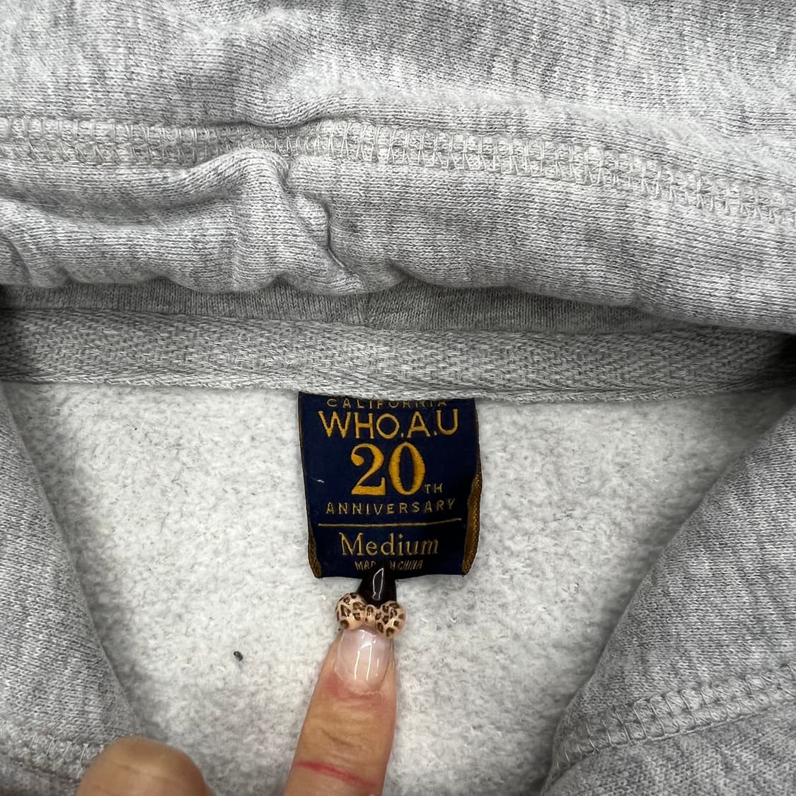 후아유 20주년 그레이 후드집업 상품이미지2