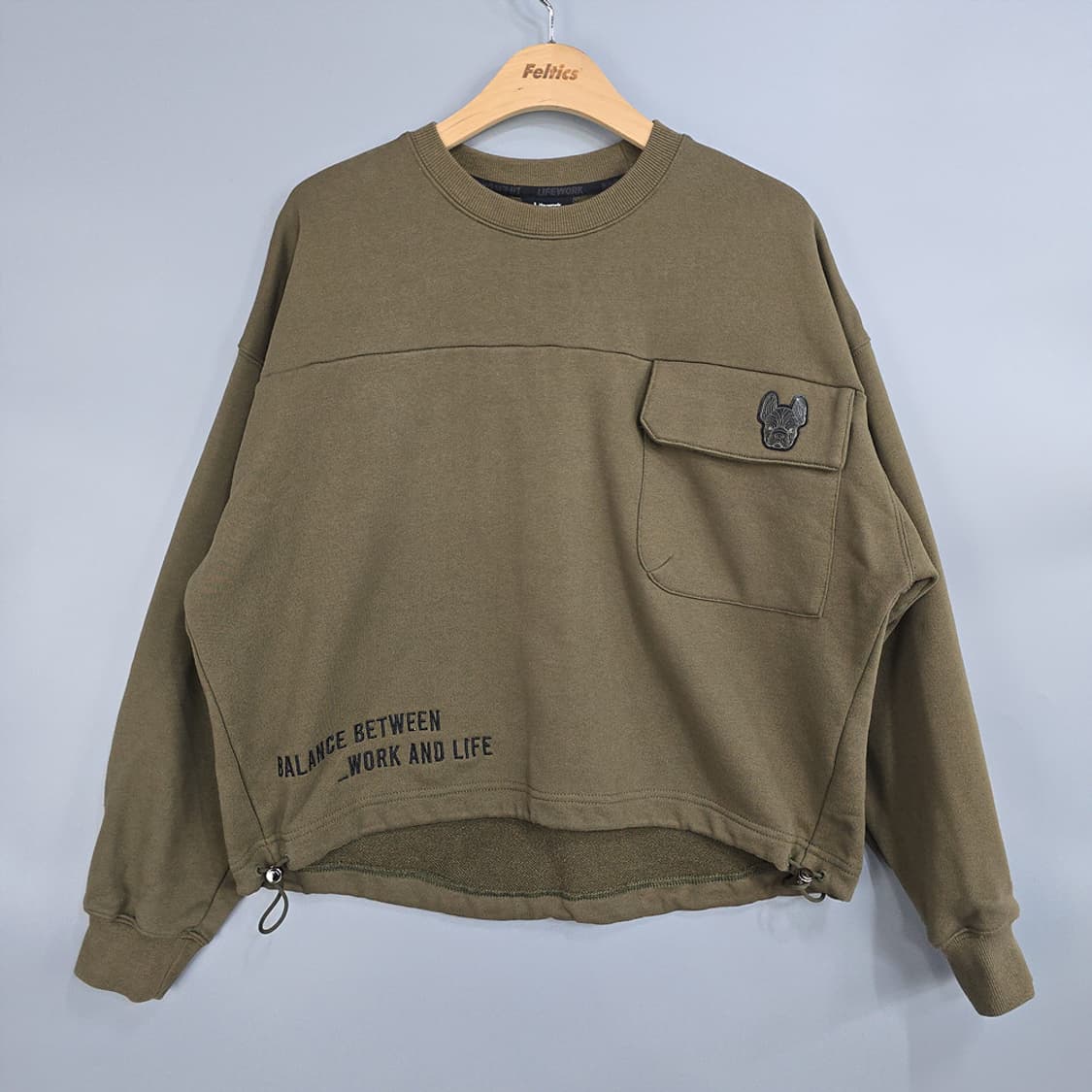 라이프워크 엠브로이드 맨투맨 티셔츠 FREE 상품이미지1