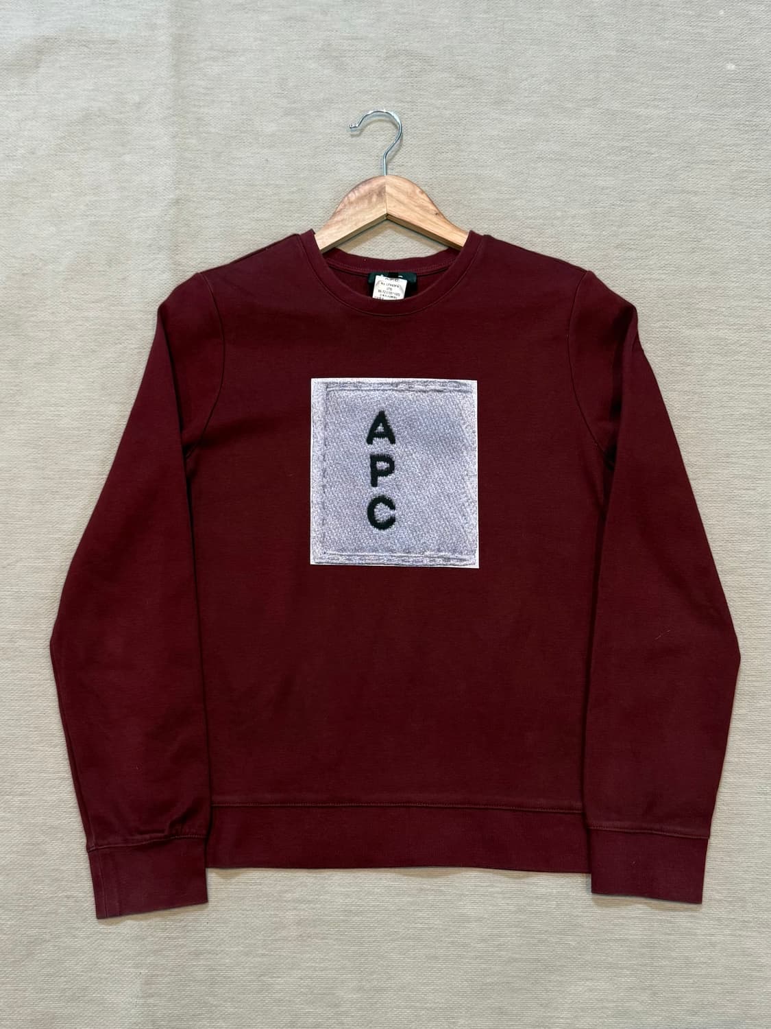 아페쎄 버건디 로고 맨투맨 상품이미지1