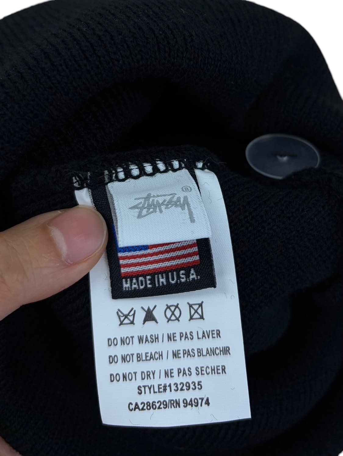 Stussy 스투시 스탁 커프 비니 블랙 새상품 상품이미지4