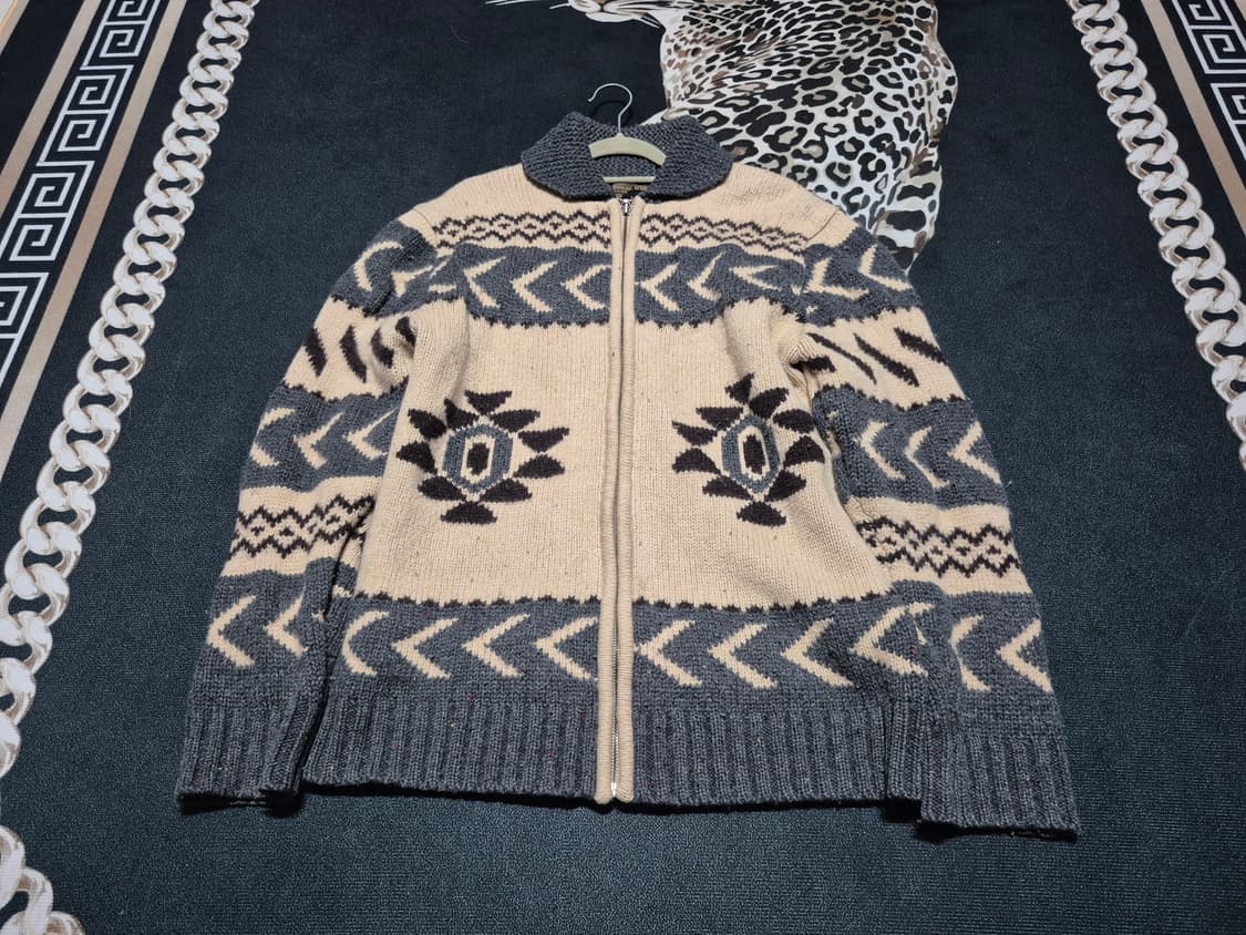 (희귀)90's 셰인 진스 컴퍼니 나바호 코위찬 니트집업 XL 상품이미지1