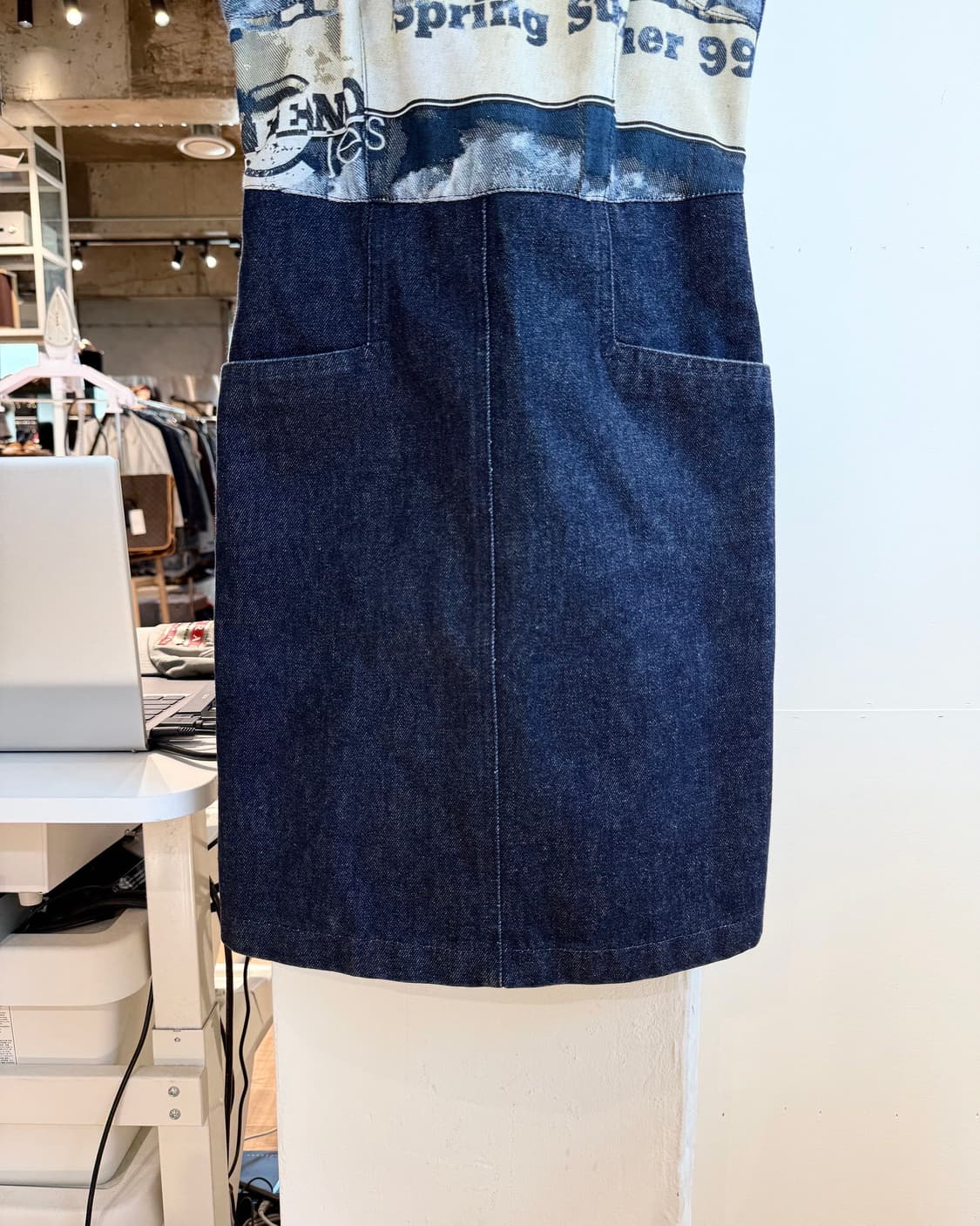 펜디 데님 그래픽 미니 원피스  상품이미지4