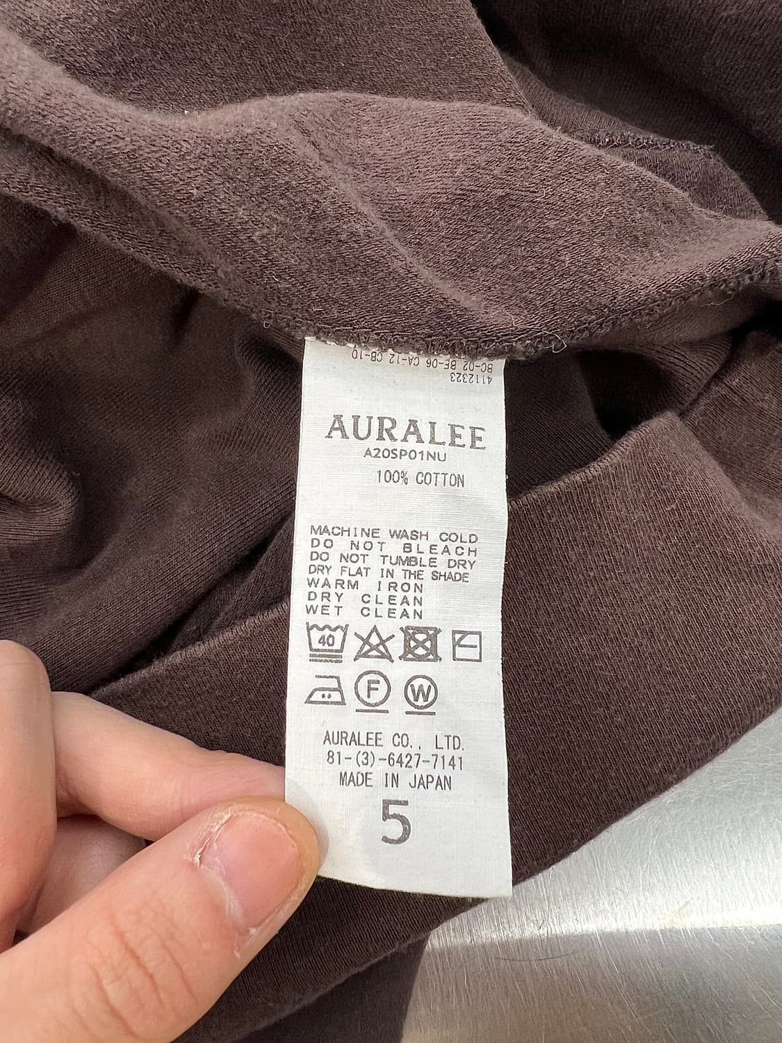 오라리 다크브라운 슈퍼 하이 게이지 스웨트 풀오버 상품이미지8