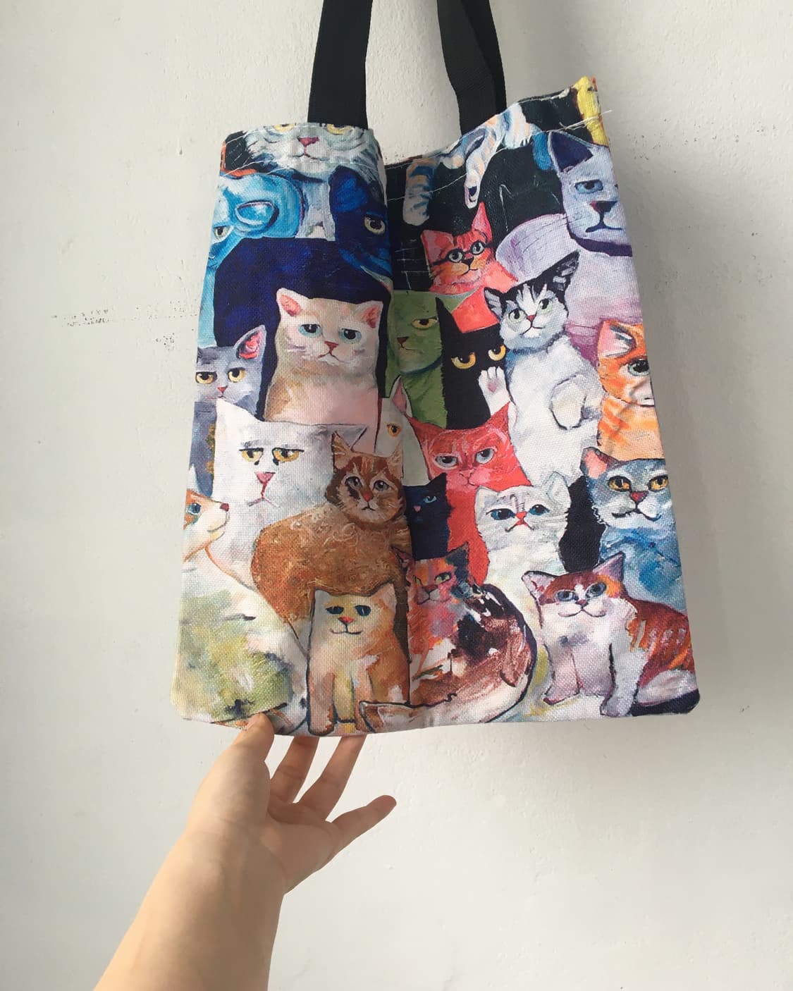 cat pattern canvas bag 상품이미지2