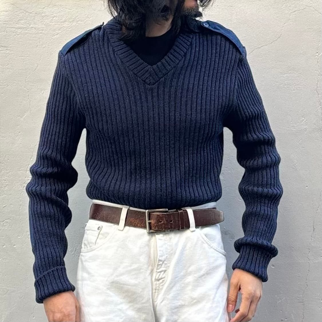 80년대 미공군 아이언 런 울 스웨터 상품이미지10