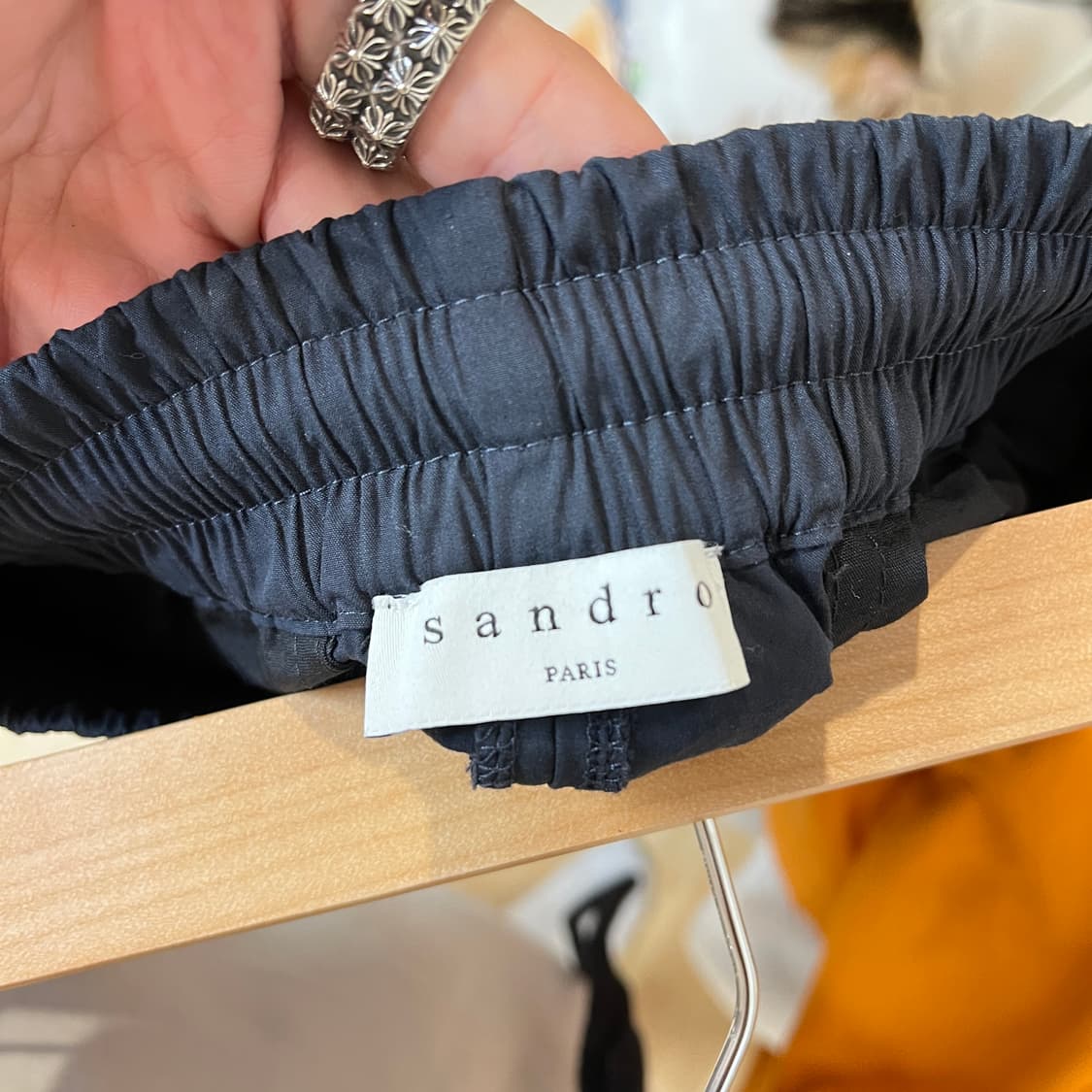 산드로 네이비 레귤러핏 코튼 나일론 쇼츠 반바지 (28~29) 상품이미지4