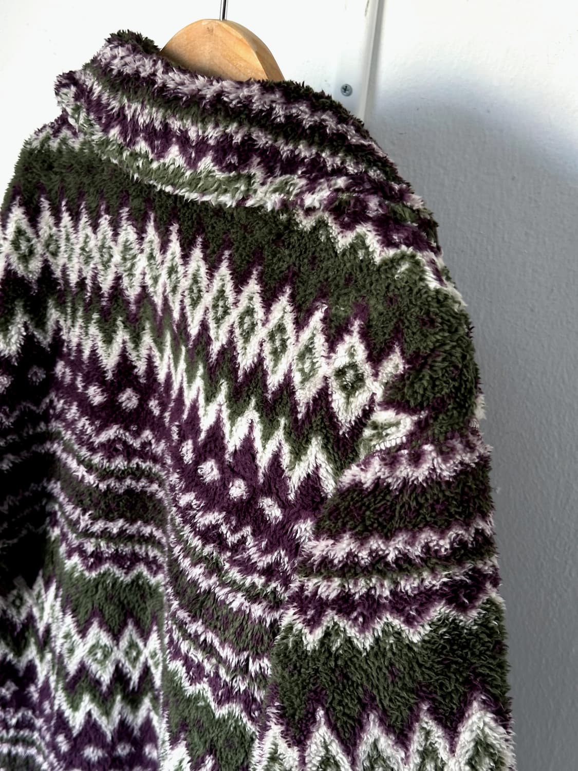 Hairy fleece design pattern jacket 상품이미지5