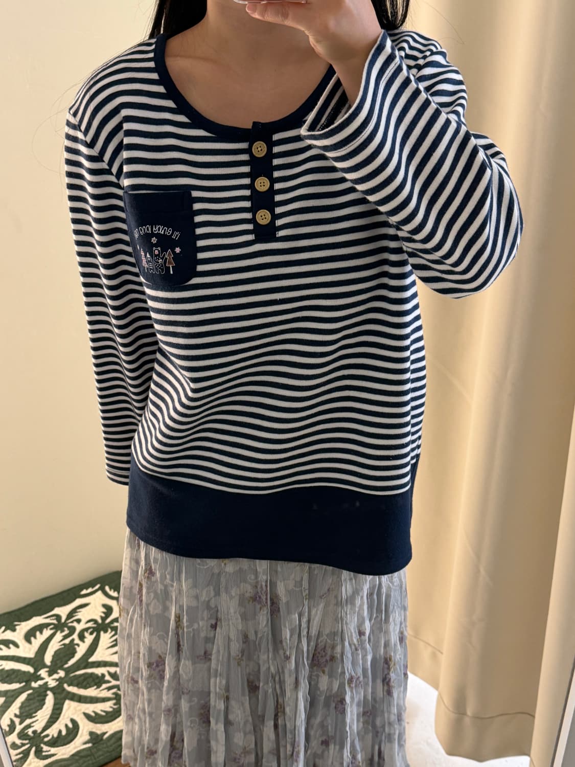 일본빈티지 모리걸 스트라이프 롱슬리브 상품이미지8