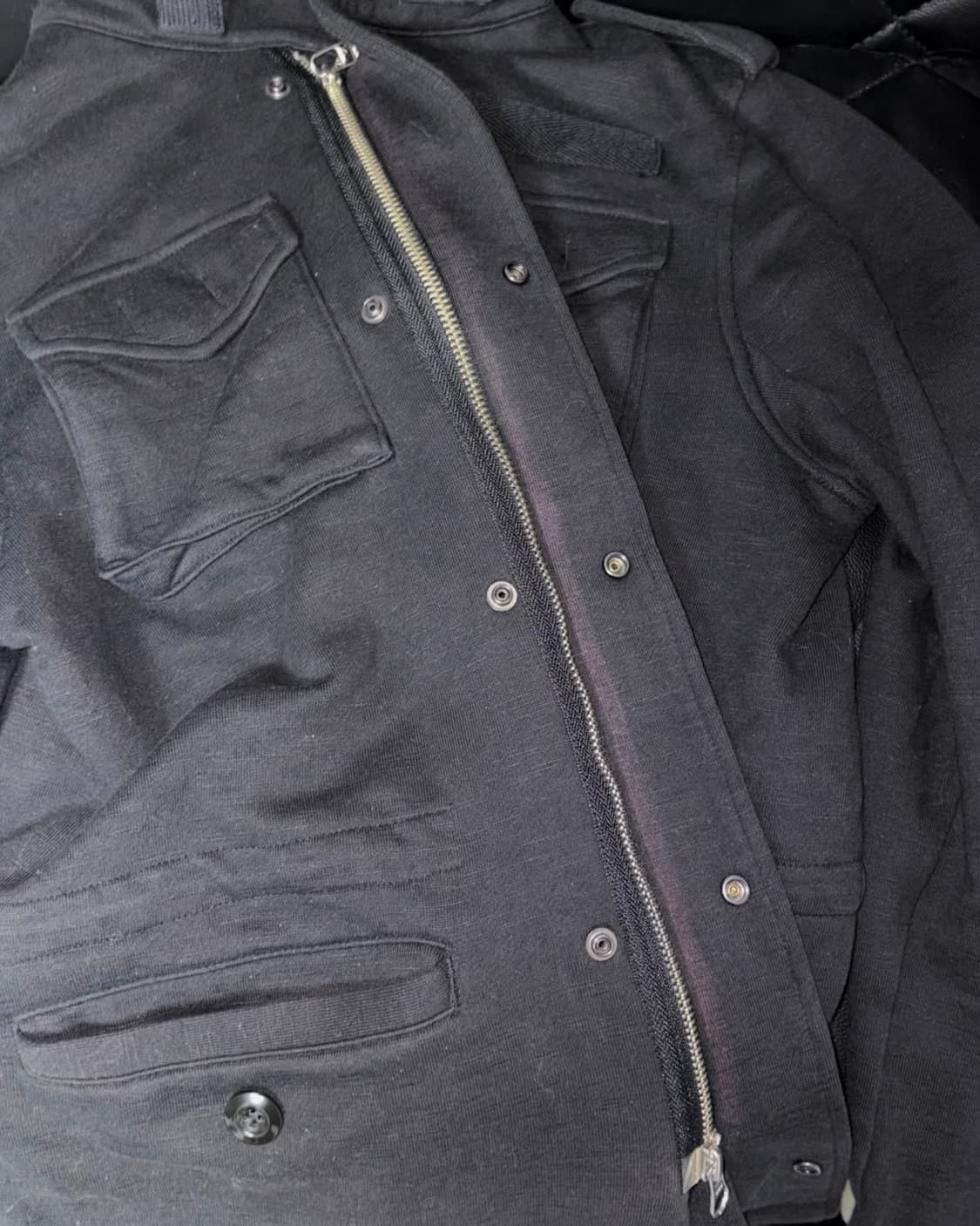 COMME CA ISM 콤사이즘 블랙 포켓 하이넥 투지퍼 집업 자켓 상품이미지9