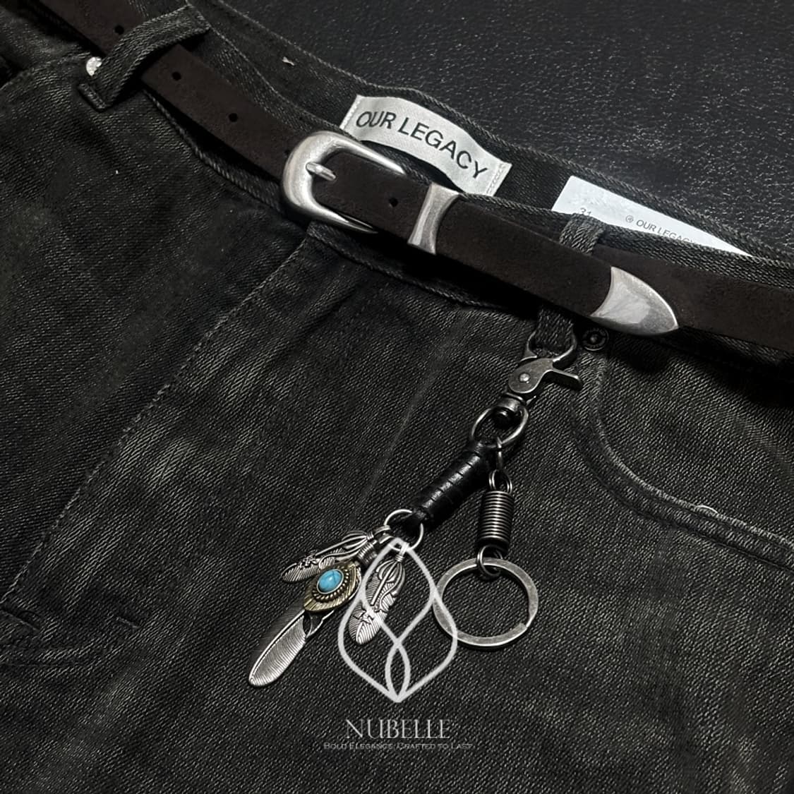 🌗 Suede western belt / 스웨이드 소가죽 벨트 상품이미지1