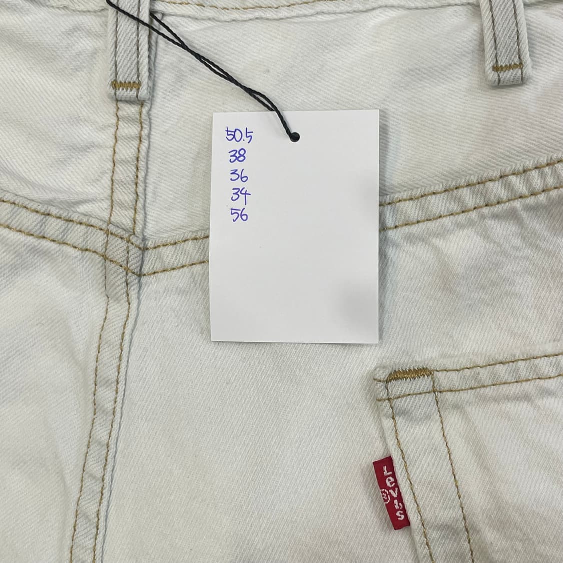 Levi's 리바이스 569 디스트로이드 화이트 데님 쇼츠 반바지 상품이미지9