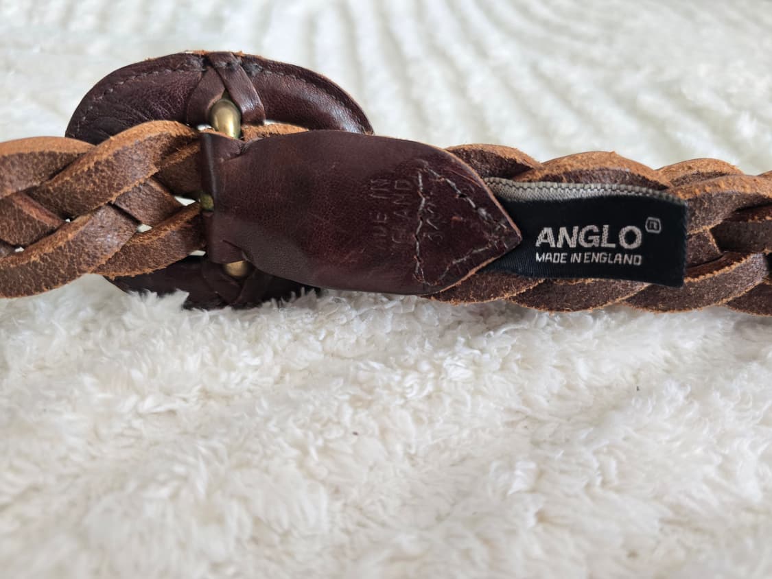 ANGLO 에이징 브레이드 레더 벨트(made in England) 상품이미지5