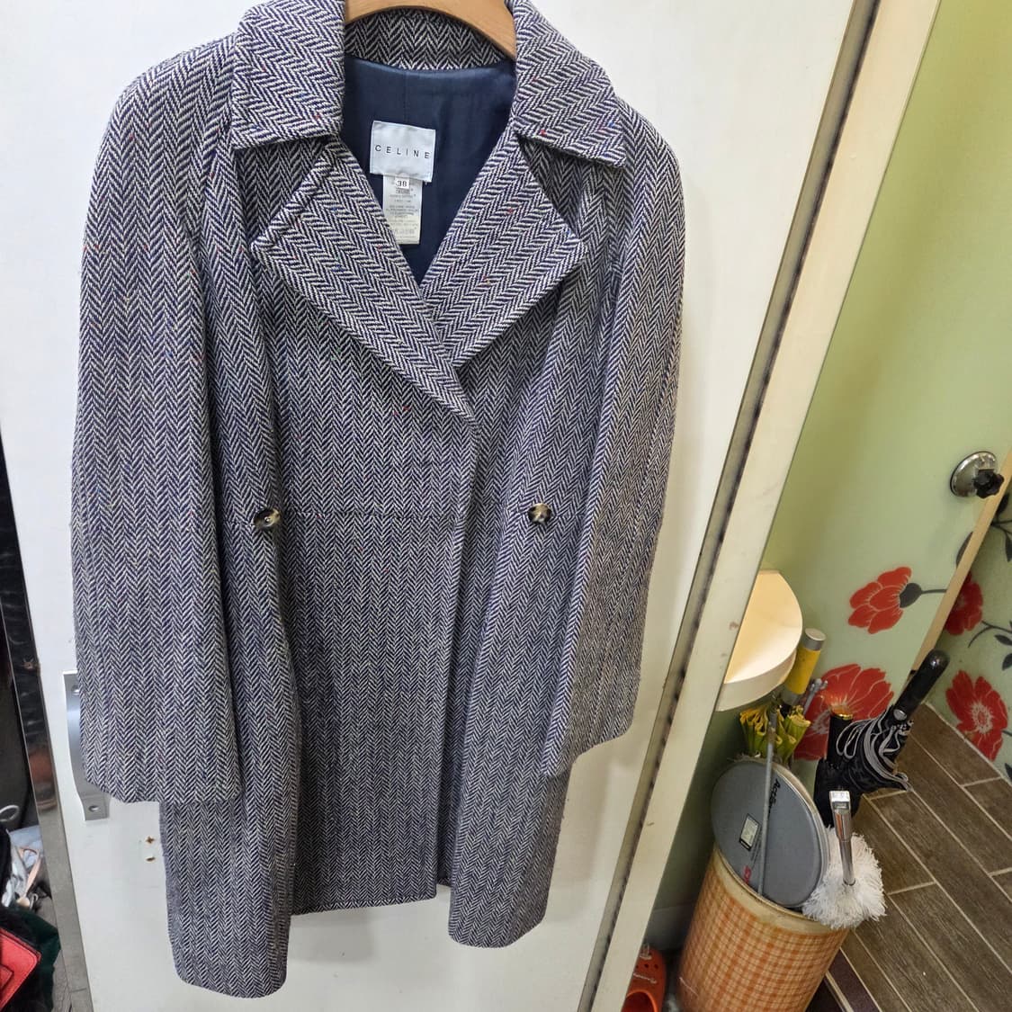 셀린느 헤링본 코트 상품이미지1