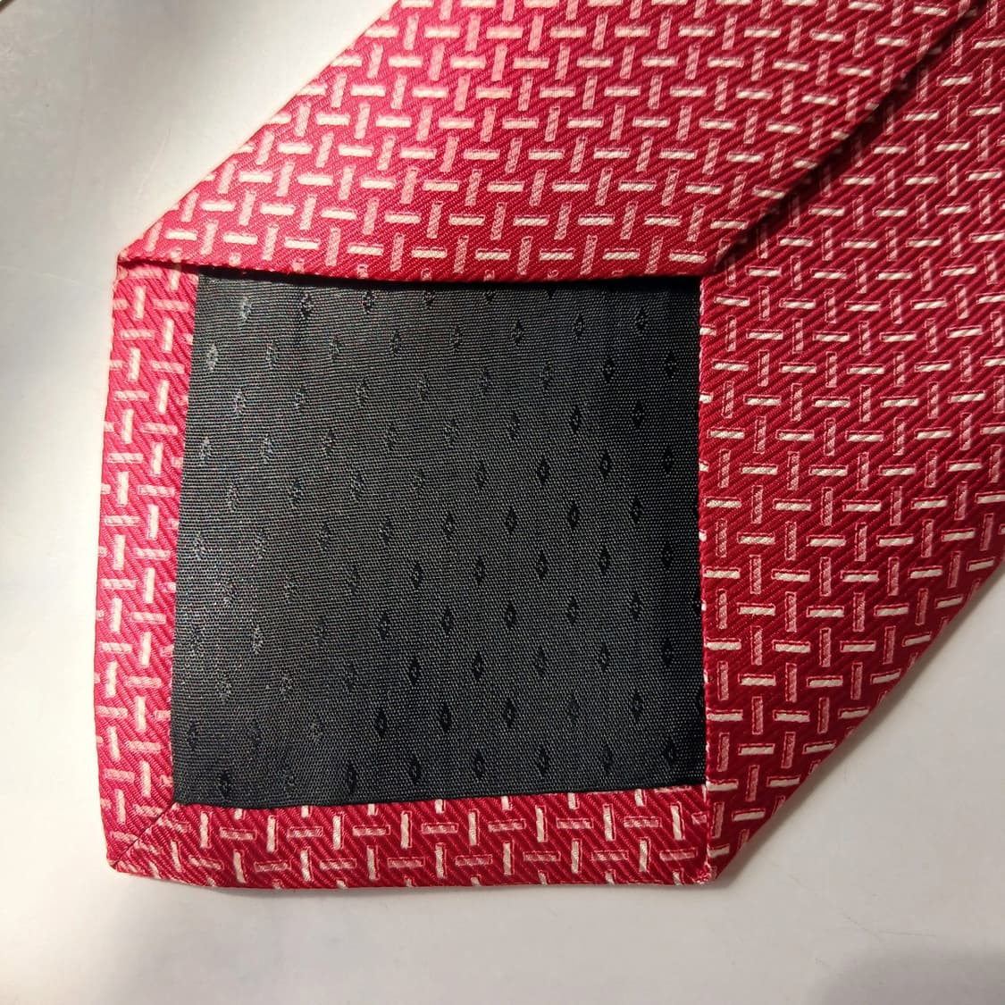 캘빈클라인 실크 레드 패턴 넥타이 10cm A+~A등급 E917 상품이미지7