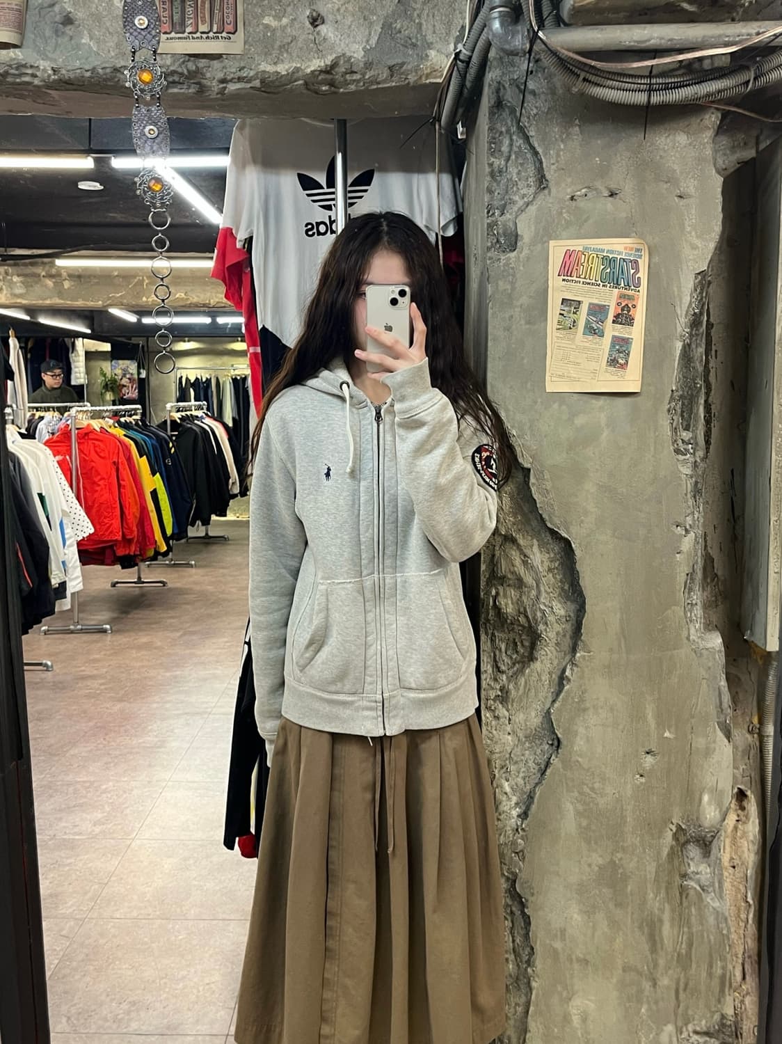 폴로 랄프로렌 기모 스키와펜 후드집업 연그레이 S #csz1986  상품이미지2