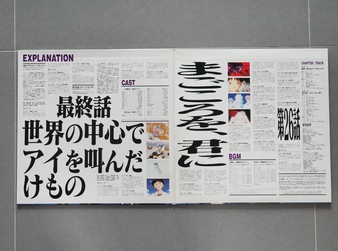 [F] 에반게리온 TV판 LD 최종화 전 출연자 일러스트 상품이미지2