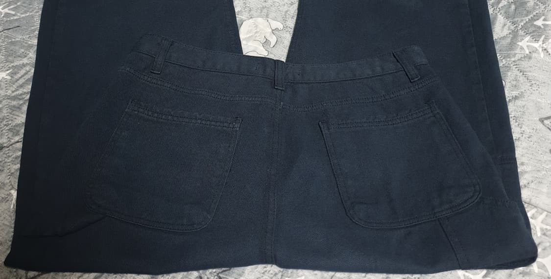 SIYAZU 뉴 와이드 기모 카펜터 팬츠 네이비 (L) 상품이미지4