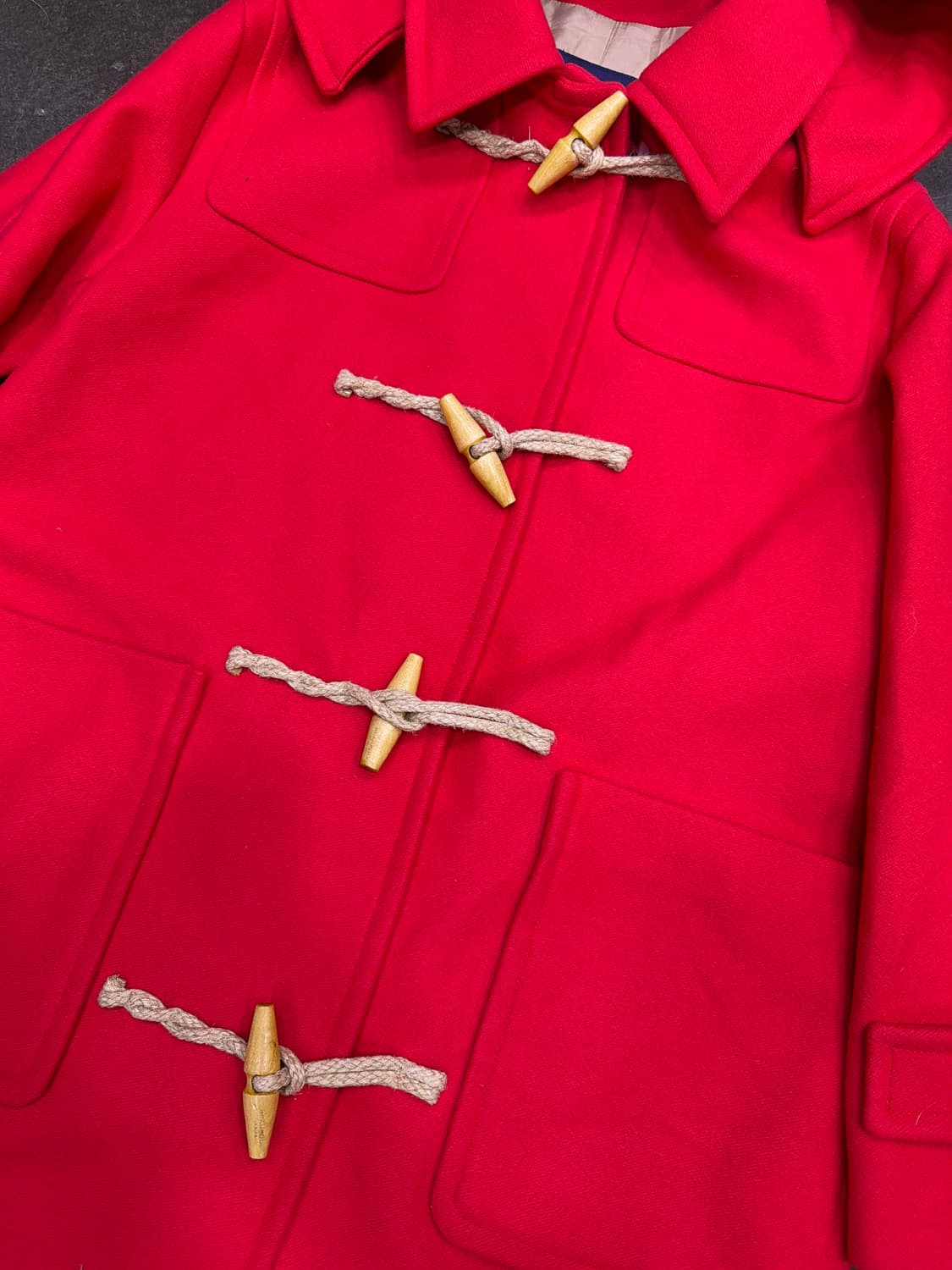 빈폴 레이디스 솔리드 롱 더플코트 떡볶이 코트 레드 90 상품이미지6