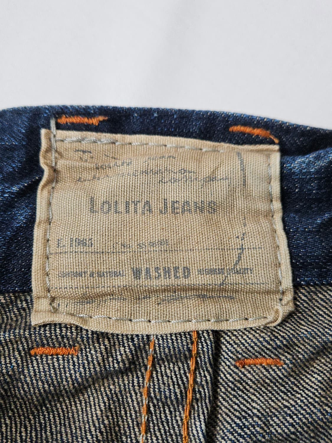 LOLITA JEANS 로리타진 워시드 워싱 데님팬츠 청바지 S 30 상품이미지5