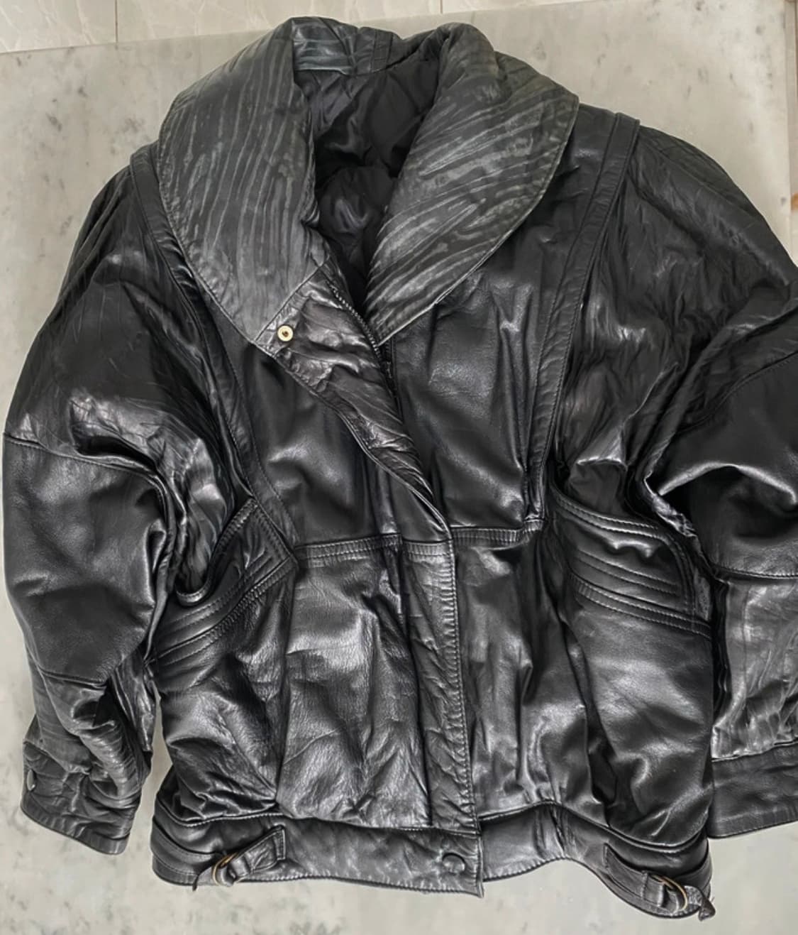 이탈리아 빈티지 리얼 레더 자켓 상품이미지1