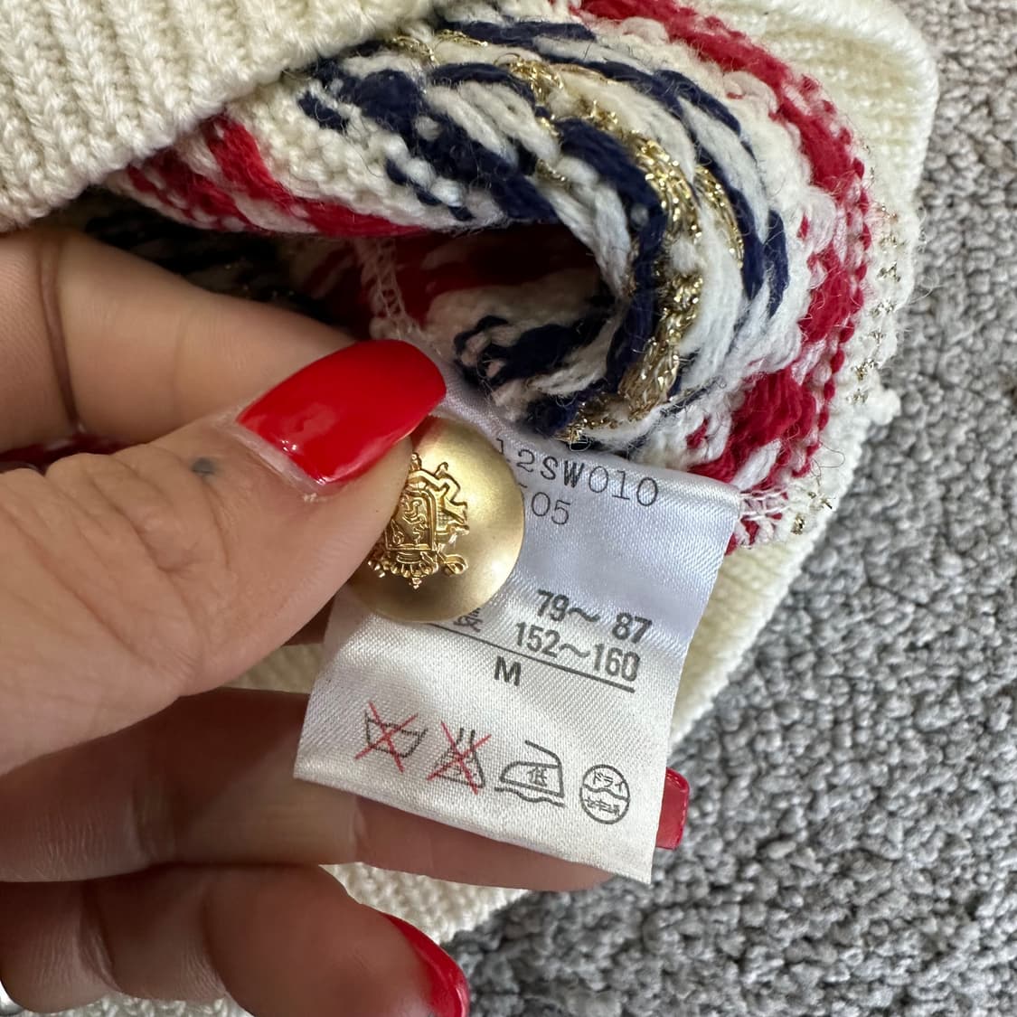 재패니즈빈티지 캣 패턴 울 혼방 가디건M 상품이미지5