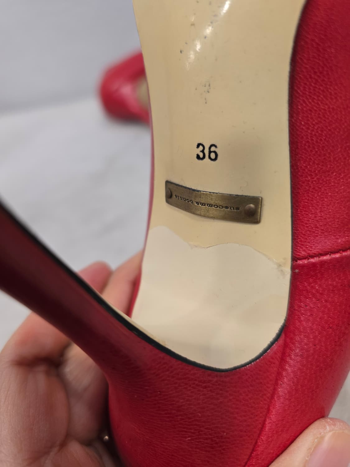 슈콤마보니 레드 플라워 하이힐 구두  36(230) 상품이미지9