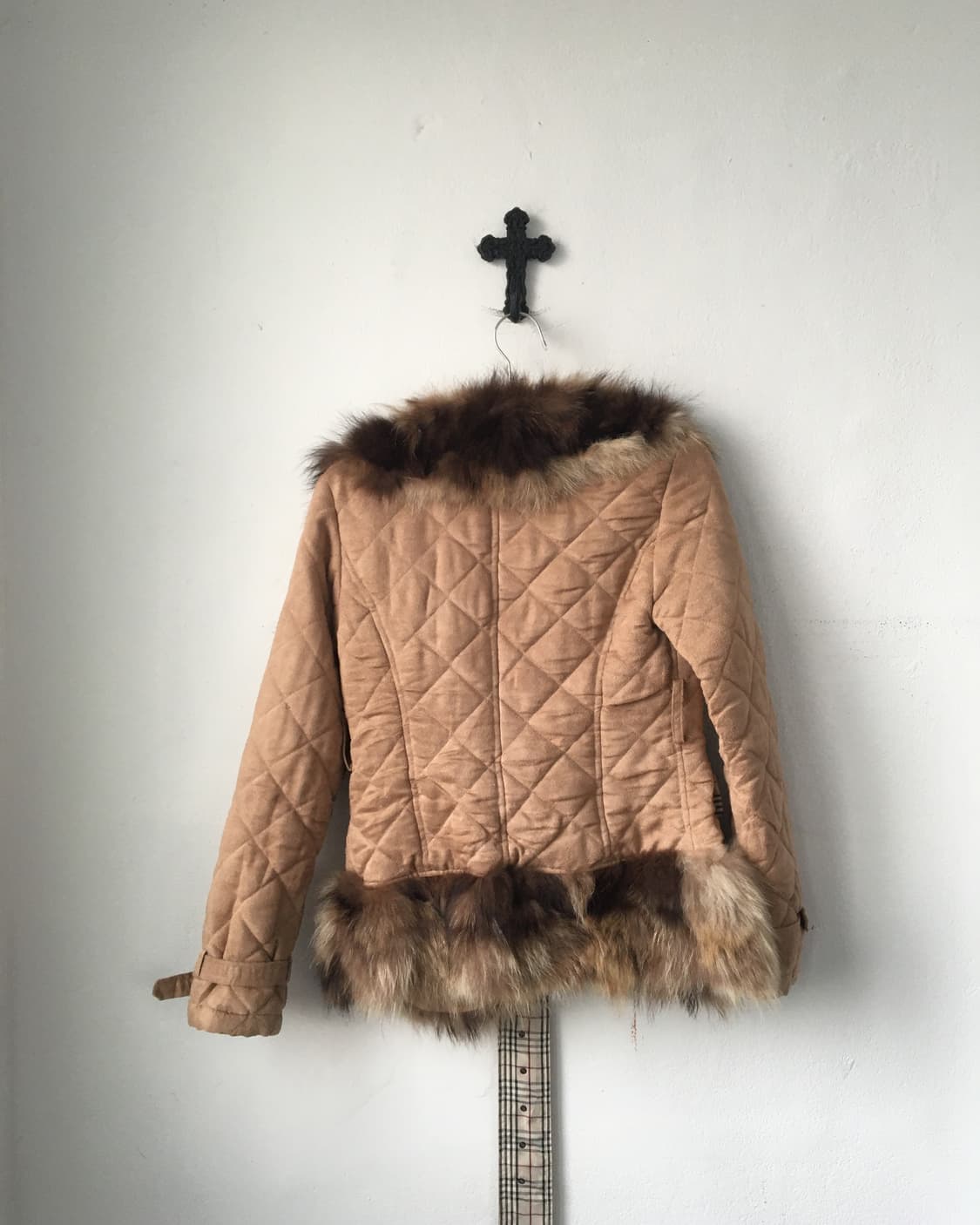 Belted fur trimming point jacket 상품이미지3