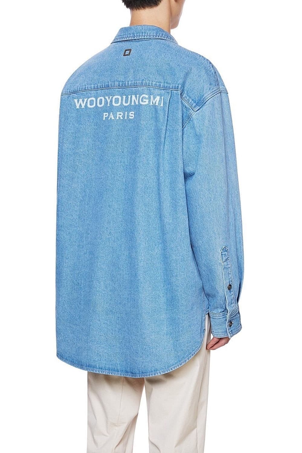 21ss 우영미 백로고 데님셔츠 블루 새제품 상품이미지2