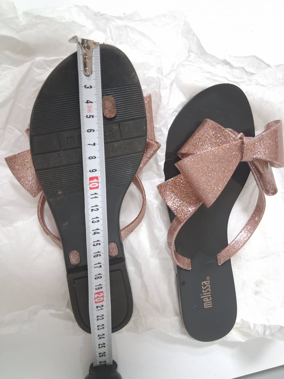 비비안 웨스트우드 멜리사 핑크 글리터 리본 쪼리 Size 6 상품이미지8